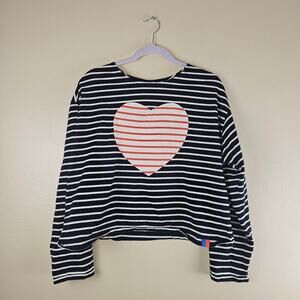 KULE The Piecework Heart Crop Tee Size XL